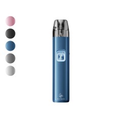 Übersicht der Farbvarianten des ELFBAR ELFX 2 Refillable Pod-Kits in Berry Pink, Schwarz, Ocean Blue, Space Grey und Titanium Silver auf hellem Hintergrund.